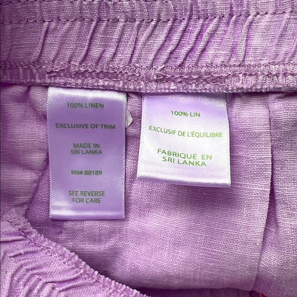 Lilly Pulitzer Brea Linen Women's Shorts Purple Iris Size XS NWT - Picture 3 of 4